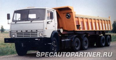 НефАЗ-9509 автопоезд самосвальный: седельный тягач КамАЗ-6460 и полуприцеп-самосвал НефАЗ-9509