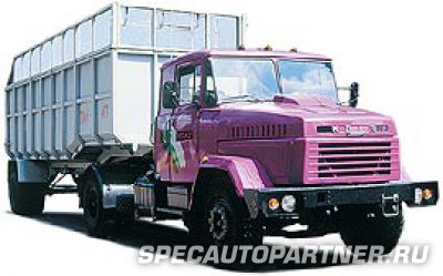 КРАЗ-5444-ТМ-47 автопоезд-щеповоз: седельный тягач КРАЗ-5444 и полуприцеп