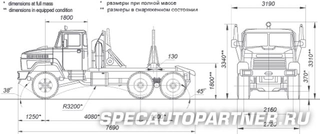 КРАЗ-64372-045 тягач лесовозный