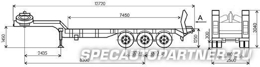 МАЗ-937900-010 полуприцеп-тяжеловоз трал