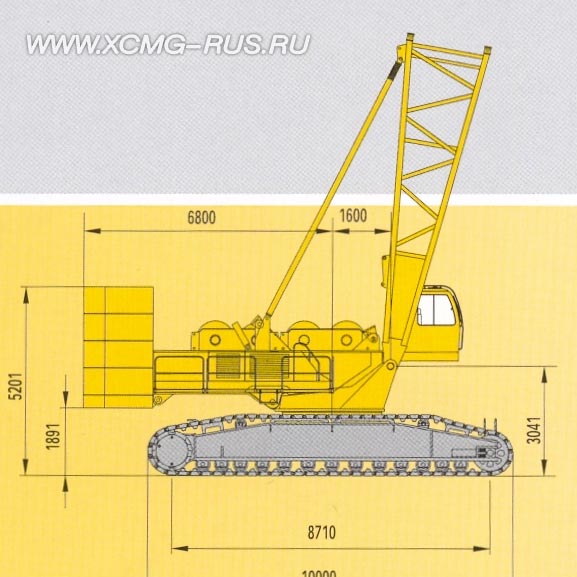 Размеры крана XCMG QUY300