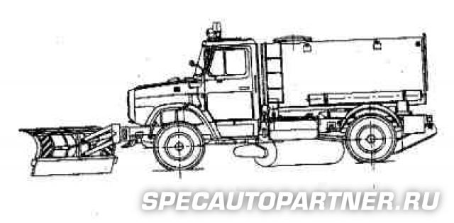 КО-713Н-01 универсальная комбинированная машина на шасси ЗИЛ 433362 (Мценский Коммаш)