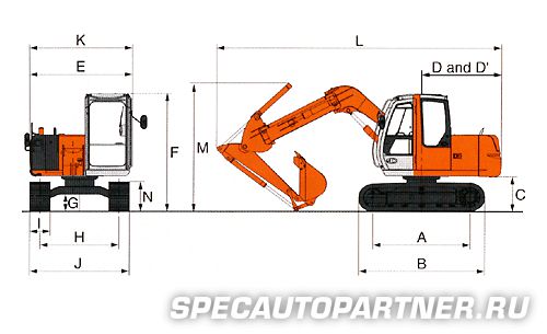 Hitachi Zaxis ZX70 экскаватор гусеничный