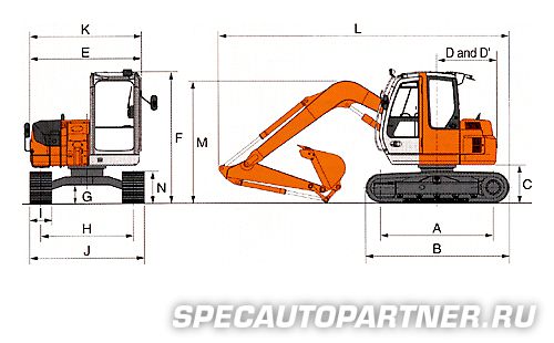 Hitachi Zaxis ZX75US экскаватор гусеничный