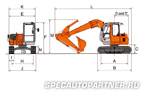 Hitachi Zaxis ZX75US экскаватор гусеничный