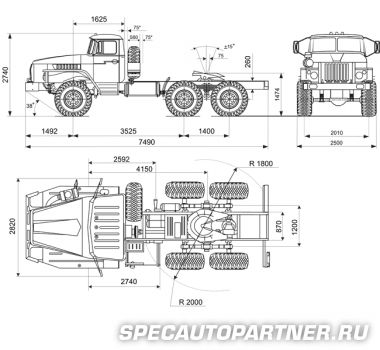 Урал 44202-0311-31 тягач седельный 6x6