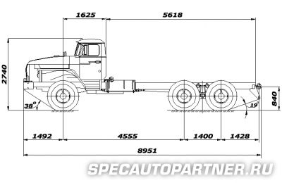 Урал 4320-1951-40 шасси