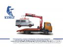 КАМАЗ-4308 эвакуатор с ломаной платформой и КМУ AmcoVeba 815 T3S Фото № 1