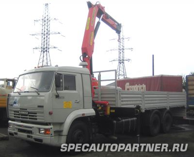 КАМАЗ-65117 бортовой 6x4 с КМУ Palfinger PK 15500