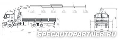 КАМАЗ-53228 бортовой 6x6 с КМУ AmcoVeba 815 4S