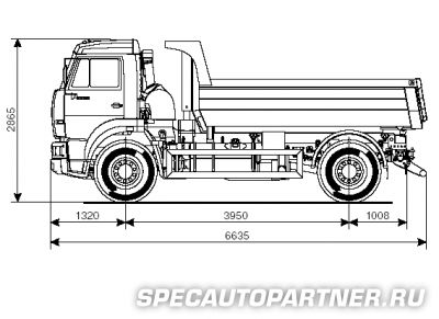 КАМАЗ-53605 самосвал 4x2