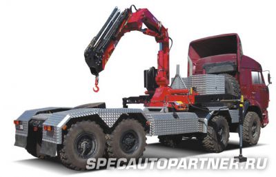 КАМАЗ-63501 тягач седельный 8x8 с КМУ AmcoVeba 817 4S