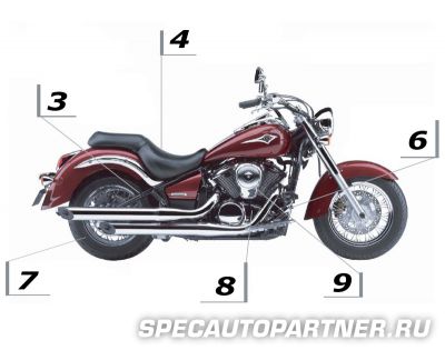 Kawasaki VN900 Classic (2007) мотоцикл 900 куб.см