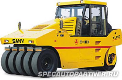 SANY YL25C каток дорожный пневмошинный