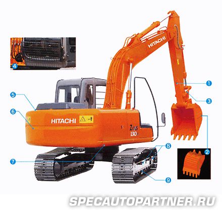 Hitachi Zaxis ZX130H экскаватор гусеничный