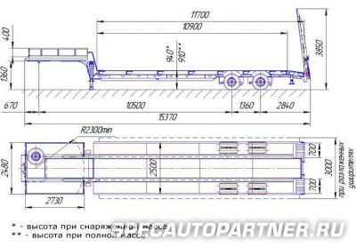 HARTUNG-94332H-000 00 10 полуприцеп-тяжеловоз трал низкорамный