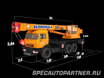 КС-45719-7А автокран Клинцы на шасси КАМАЗ-43118