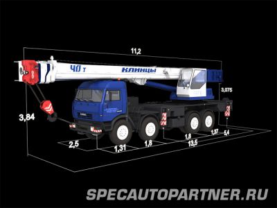 КС-65719-1К автокран Клинцы на шасси КАМАЗ-6540