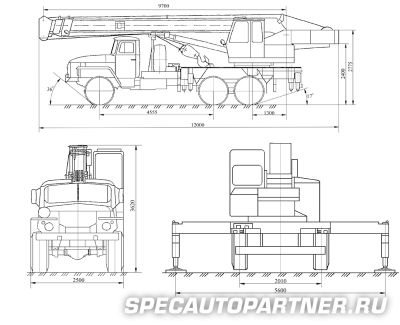 КС-45721-08 автокран Челябинец на шасси УРАЛ-4320