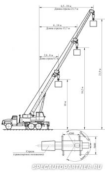 КС-45721-08 автокран Челябинец на шасси УРАЛ-4320