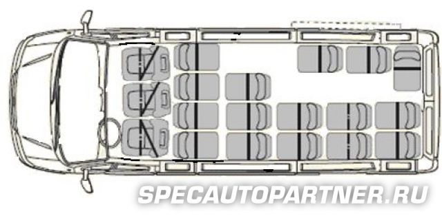 Фиат дукато схема салона Fiat Ducato микроавтобус маршрутное такси 18+1 - Фотографии ("СпецАвтоПартнёр": 