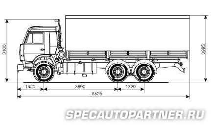 КАМАЗ-53215 бортовой 6x4