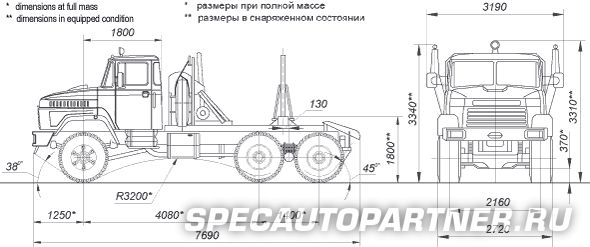 КРАЗ-64372-045 тягач лесовозный