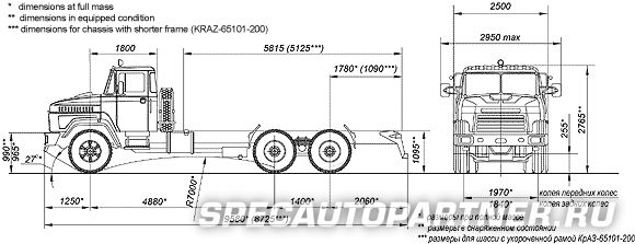 КРАЗ-65101 Шасси 6x4