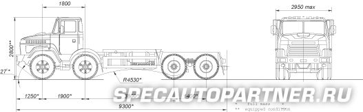 КРАЗ-7133Н4 шасси 8x4