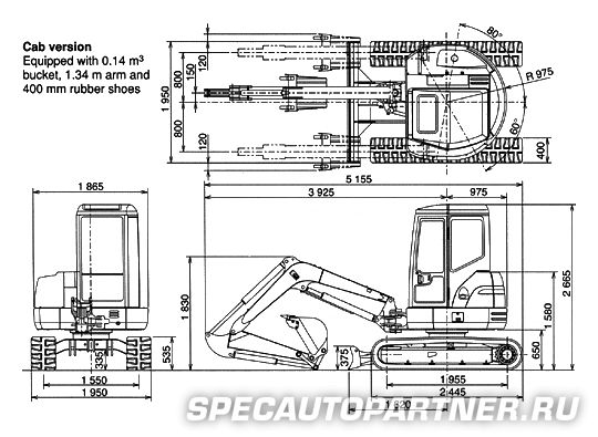 Hitachi EX40U мини-экскаватор гусеничный