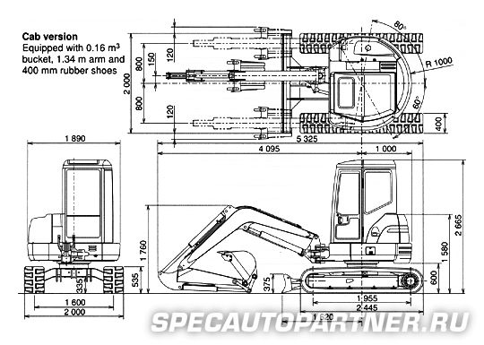 Hitachi EX50U мини-экскаватор гусеничный