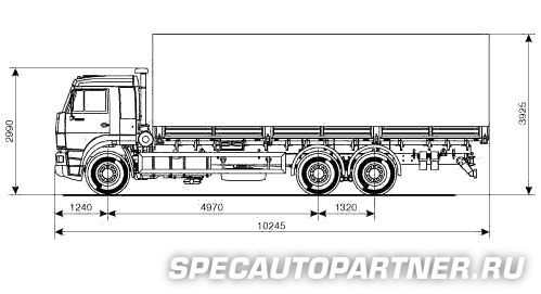 КАМАЗ-65117 бортовой 6x4