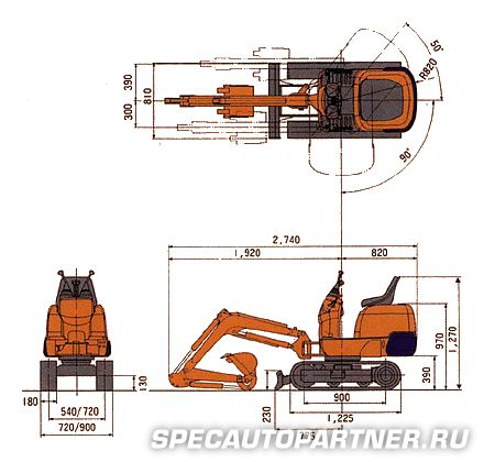 Hitachi EX8-2 мини-экскаватор гусеничный