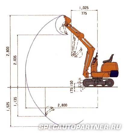 Hitachi EX8-2 мини-экскаватор гусеничный