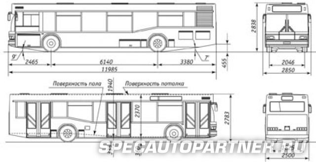 МАЗ-103 автобус низкопольный городской