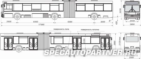 МАЗ-105 автобус городской сочлененный