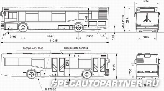 МАЗ-103С автобус низкопольный пригородный