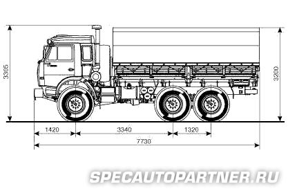 КАМАЗ-43114 бортовой 6x6