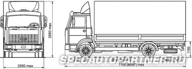 МАЗ-437041-221 бортовой 4х2