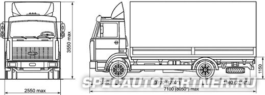 МАЗ-437041-221 бортовой 4х2