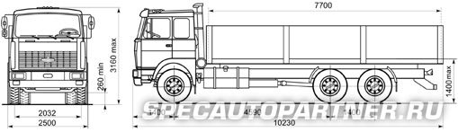 МАЗ-630305-220 бортовой 6х4