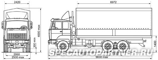 МАЗ-631705-230 бортовой 6х6