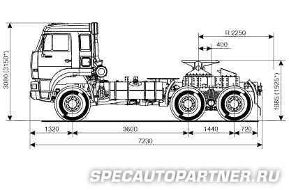 КАМАЗ-65225 седельный тягач 6x4