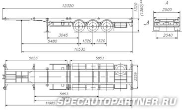 МАЗ-991900-012 полуприцеп-контейнеровоз трехосный