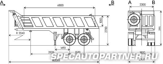 МАЗ-950600-010 полуприцеп самосвал двухосный