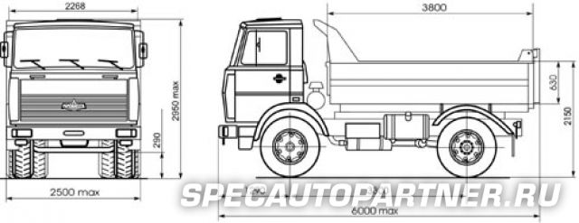 МАЗ-555102-220 самосвал 4х2