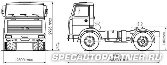 МАЗ-543302-220 тягач седельный 4х2