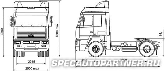 МАЗ-544008-060-020 тягач седельный 4х2