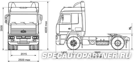 МАЗ-544069-320-020 тягач седельный 4х2