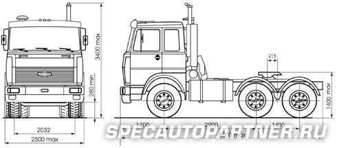 МАЗ-642208-232 тягач седельный 6х4